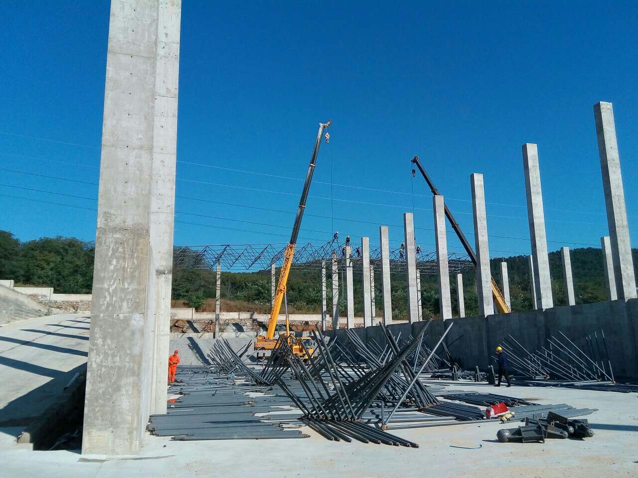 福清搅拌站网架